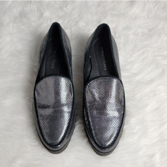 Donald Pliner Elen Platform loafers sz 7.5 metalli - Picture 3 of 8